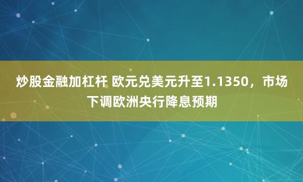 炒股金融加杠杆 欧元兑美元升至1.1350，市场下调欧洲央行降息预期