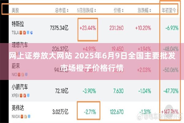 网上证劵放大网站 2025年6月9日全国主要批发市场橙子价格行情